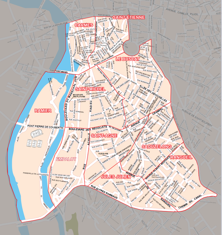 Carte de distribution Toulouse